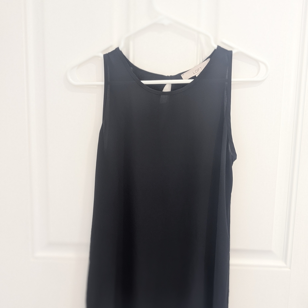 Loft Black Sleeveless Top Small